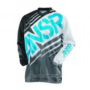 2020 Motocross Ciclismo Maglie ANSR Manica Lunga Grigio Nero