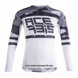 2020 Motocross Ciclismo Maglie Acerbis Manica Lunga Grigio Bianco