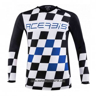 2020 Motocross Ciclismo Maglie Acerbis Manica Lunga Nero Blu