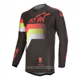 2020 Motocross Ciclismo Maglie Alpinestars Manica Lunga Marrone