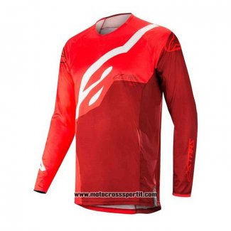 2020 Motocross Ciclismo Maglie Alpinestars Manica Lunga Rosso