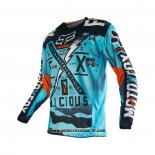 2020 Motocross Ciclismo Maglie FOX Manica Lunga Arancione Blu