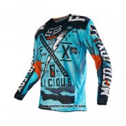 2020 Motocross Ciclismo Maglie FOX Manica Lunga Arancione Blu