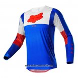 2020 Motocross Ciclismo Maglie FOX Manica Lunga Blu Rosso