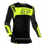 2020 Motocross Ciclismo Maglie FOX Manica Lunga Nero Giallo