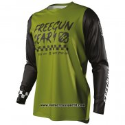 2020 Motocross Ciclismo Maglie Freegun Manica Lunga Verde