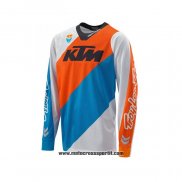 2020 Motocross Ciclismo Maglie KTM Manica Lunga Arancione Blu