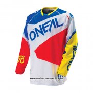 2020 Motocross Ciclismo Maglie Oneal Manica Lunga Bianco Rosso