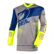 2020 Motocross Ciclismo Maglie Oneal Manica Lunga Grigio Giallo