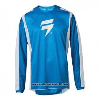 2020 Motocross Ciclismo Maglie Shift Manica Lunga Blu