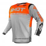 2020 Motocross Ciclismo Maglie Shot Manica Lunga Arancione