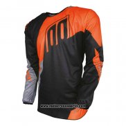 2020 Motocross Ciclismo Maglie Shot Manica Lunga Nero Arancione