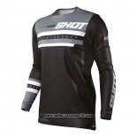 2020 Motocross Ciclismo Maglie Shot Manica Lunga Nero