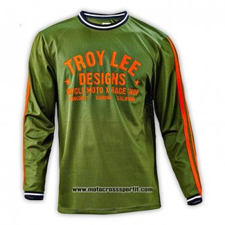 2020 Motocross Ciclismo Maglie TLD Manica Lunga Verde