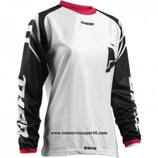 2020 Motocross Ciclismo Maglie Thor Manica Lunga Bianco