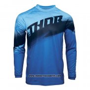 2020 Motocross Ciclismo Maglie Thor Manica Lunga Blu