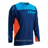 2020 Motocross Ciclismo Maglie Thor Manica Lunga Blu