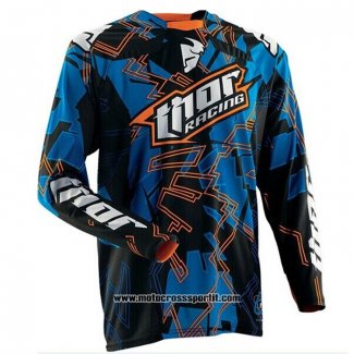 2020 Motocross Ciclismo Maglie Thor Manica Lunga Blu