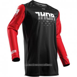 2020 Motocross Ciclismo Maglie Thor Manica Lunga Nero