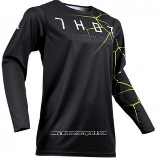 2020 Motocross Ciclismo Maglie Thor Manica Lunga Nero