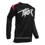 2020 Motocross Ciclismo Maglie Thor Manica Lunga Nero Rosa