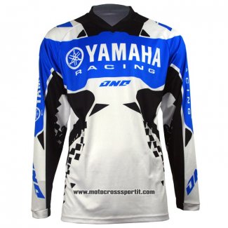 2020 Motocross Ciclismo Maglie YAMAHA Manica Lunga Blu Bianco