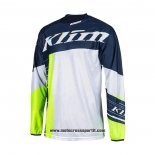 2021 Klim Motocross Ciclismo Maglie Manica Lunga Blu Bianco Giallo