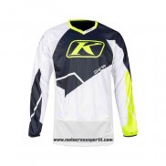 2021 Klim Motocross Ciclismo Maglie Manica Lunga Blu Giallo