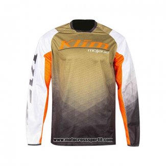 2021 Klim Motocross Ciclismo Maglie Manica Lunga Marrone Giallo