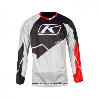 2021 Klim Motocross Ciclismo Maglie Manica Lunga Nero Bianco Rosso