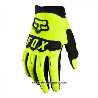 2021 Motocross Ciclismo FOX Guanti Dita Lunghe Giallo