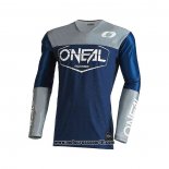 2021 Oneal Motocross Ciclismo Maglie Manica Lunga Blu Grigio