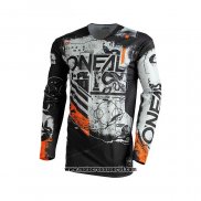 2021 Oneal Motocross Ciclismo Maglie Manica Lunga Nero Arancione