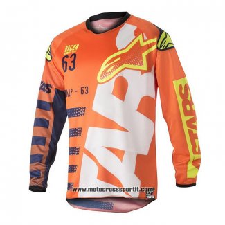 2020 Motocross Ciclismo Maglie Alpinestars Manica Lunga Arancione