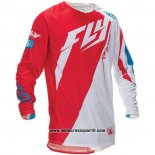 2020 Motocross Ciclismo Maglie FLY Manica Lunga Rosso Bianco