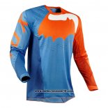 2020 Motocross Ciclismo Maglie FOX Manica Lunga Blu Arancione