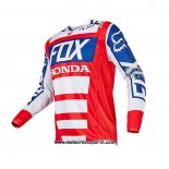 2020 Motocross Ciclismo Maglie FOX Manica Lunga Blu Rosso