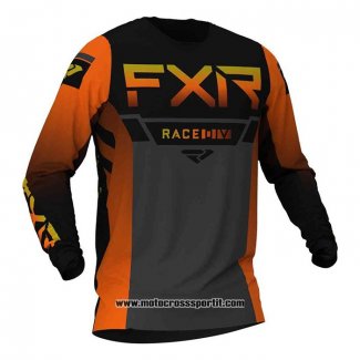 2020 Motocross Ciclismo Maglie FXR Manica Lunga Arancione Grigio