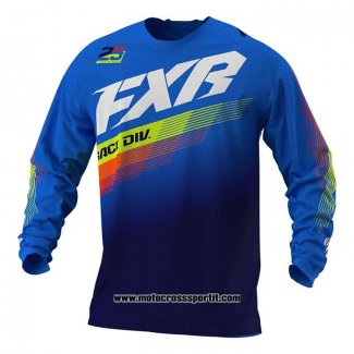 2020 Motocross Ciclismo Maglie FXR Manica Lunga Blu