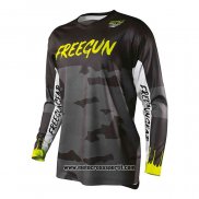 2020 Motocross Ciclismo Maglie Freegun Manica Lunga Nero