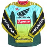 2020 Motocross Ciclismo Maglie Honda Manica Lunga Verde Giallo