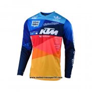 2020 Motocross Ciclismo Maglie KTM Manica Lunga Blu Arancione