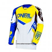 2020 Motocross Ciclismo Maglie Oneal Manica Lunga Giallo Blu