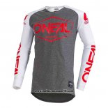 2020 Motocross Ciclismo Maglie Oneal Manica Lunga Grigio Bianco