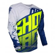 2020 Motocross Ciclismo Maglie Shot Manica Lunga Blu Giallo