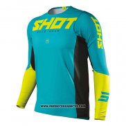 2020 Motocross Ciclismo Maglie Shot Manica Lunga Verde Giallo