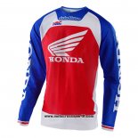 2020 Motocross Ciclismo Maglie TLD Manica Lunga Blu Rosso