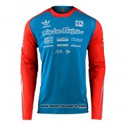 2020 Motocross Ciclismo Maglie TLD Manica Lunga Blu Rosso