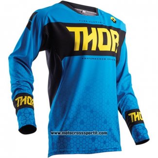 2020 Motocross Ciclismo Maglie Thor Manica Lunga Blu