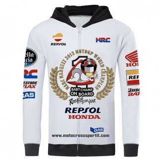 2020 Motocross Ciclismo Maglione Honda Manica Lunga Bianco